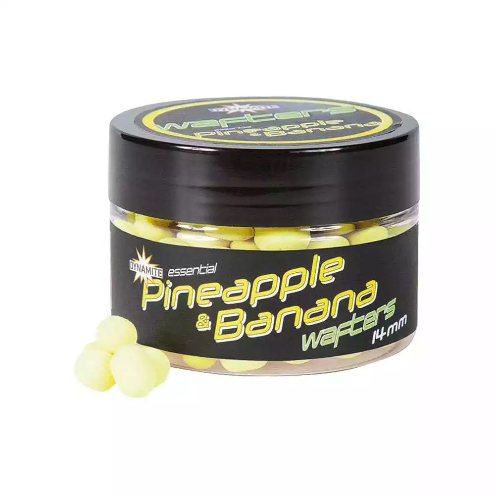 Dynamite Baits Fluro Wafters Pineapple & Banana Yellow 14mm 50g 1 Dynamite Baits Fluro Wafters Pineapple & Banana Yellow 14mm 50g